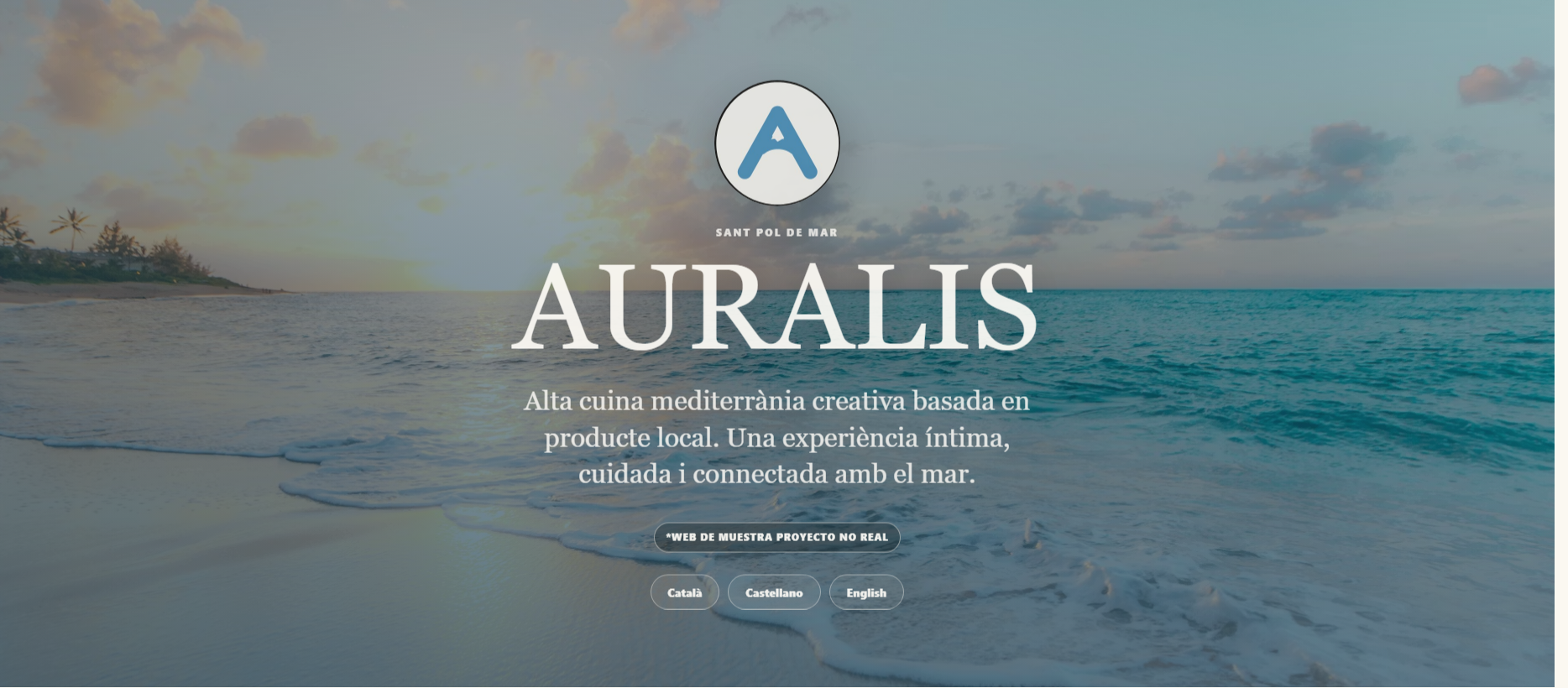 Captura real de la web Auralis